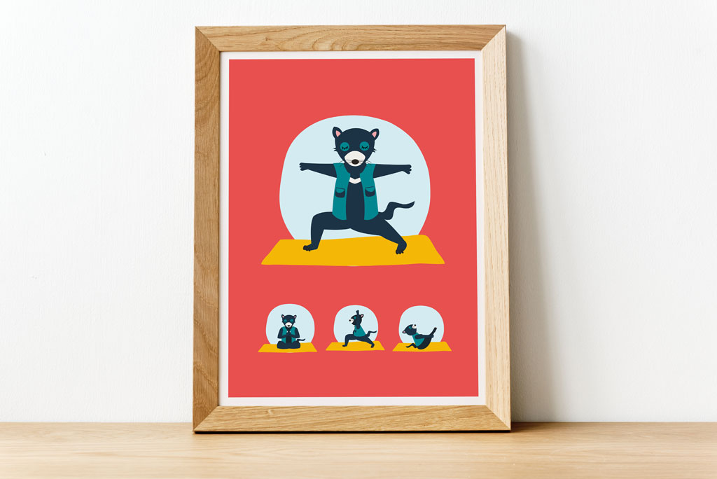 RGYM 4 yoga poses (Set of 5 Prints) - Digital