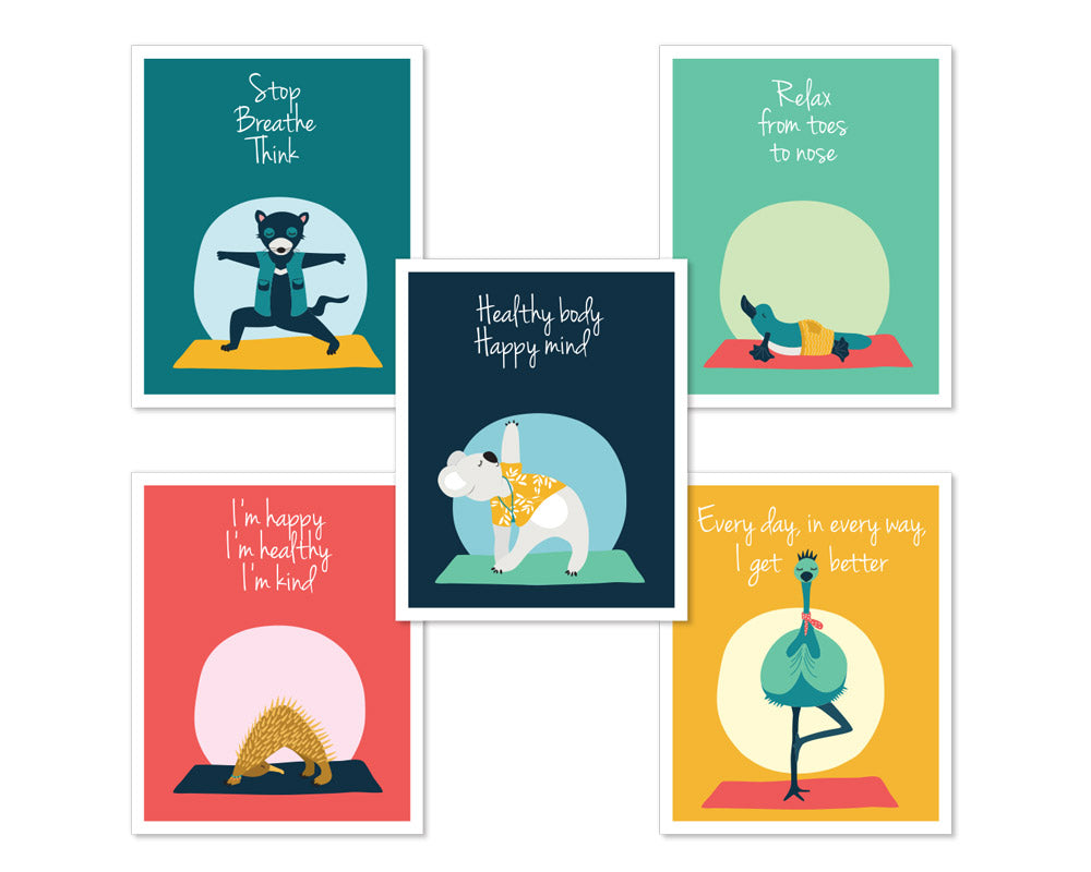 RGYM Family with Mantra (Set of 5 posters) - Digital
